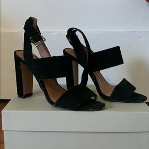 MADEWELL black suede heeled sandals S7.5